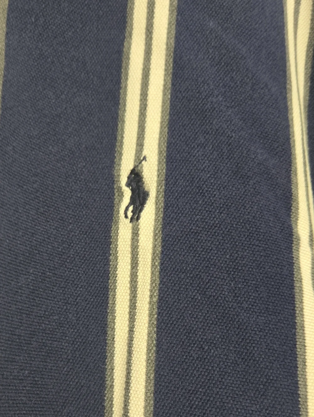 Polo by Ralph Lauren Navy and White Vertical Stripe Polo